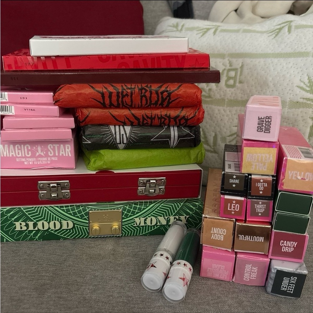 Assorted Lipstick and Makeup Collection